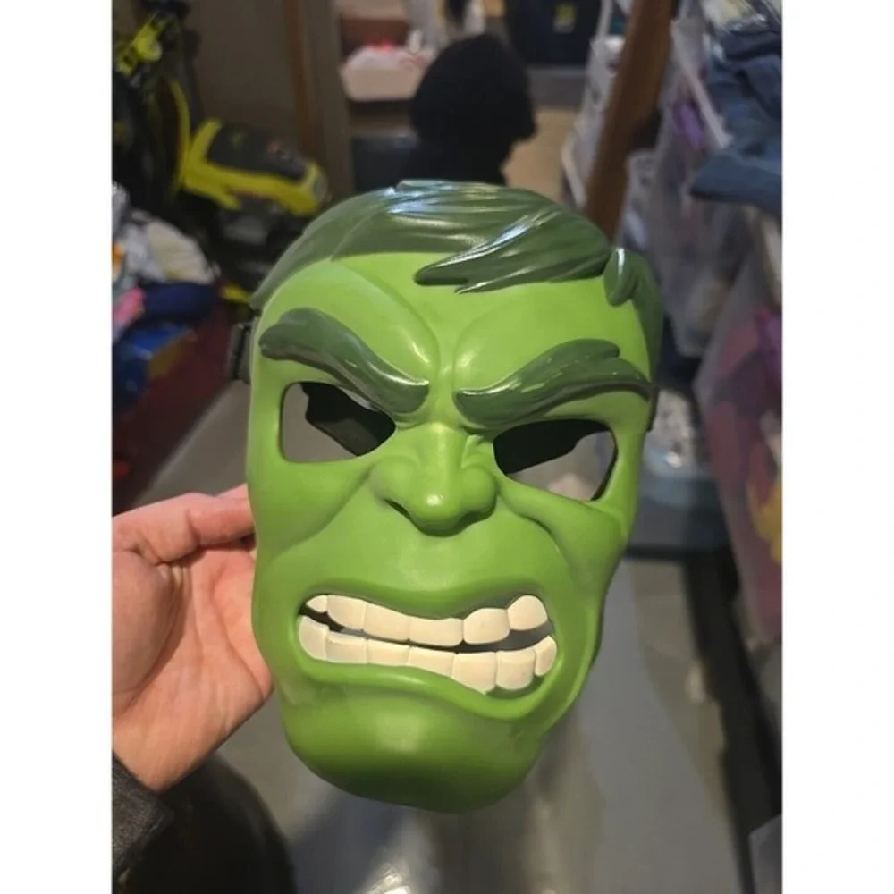 Incredible Hulk Marvel Children Hard Plastic Halloween Elastic‎ Band Mask Hasbro